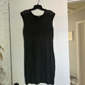 EXPRESS dark grey sweater dress; Size: Large